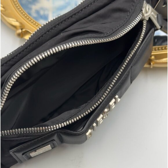 🆕 DIESEL 🧿 NWT Diesel Logo Lettering Belt Bag, Black Recycled Nylon - Picture 5 of 10